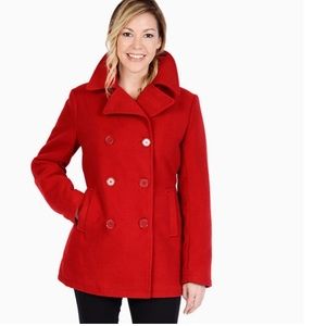 Red Pea Coat